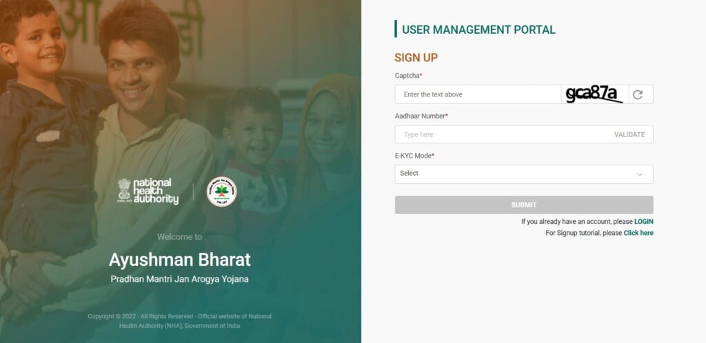 Ayushman Bharat PM-JAY registration