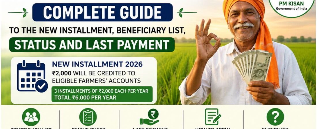 PM Kisan Yojana 2026: Complete Guide to the New Installment, Beneficiary List, Status!